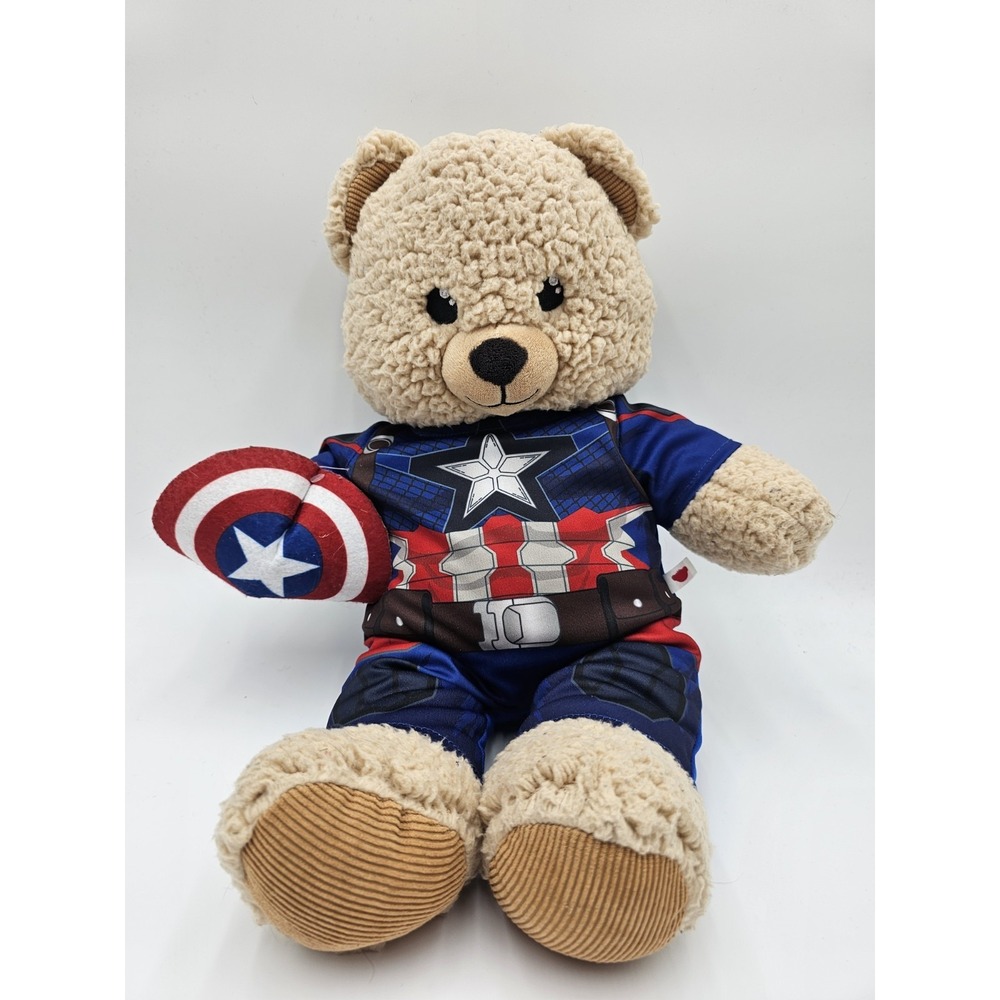 Build A Bear Workshop Marvel Captain America Avengers 17" Plush Stuffed‎ Toy